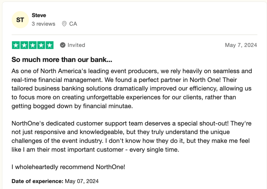 NorthOne Customer Review (2)